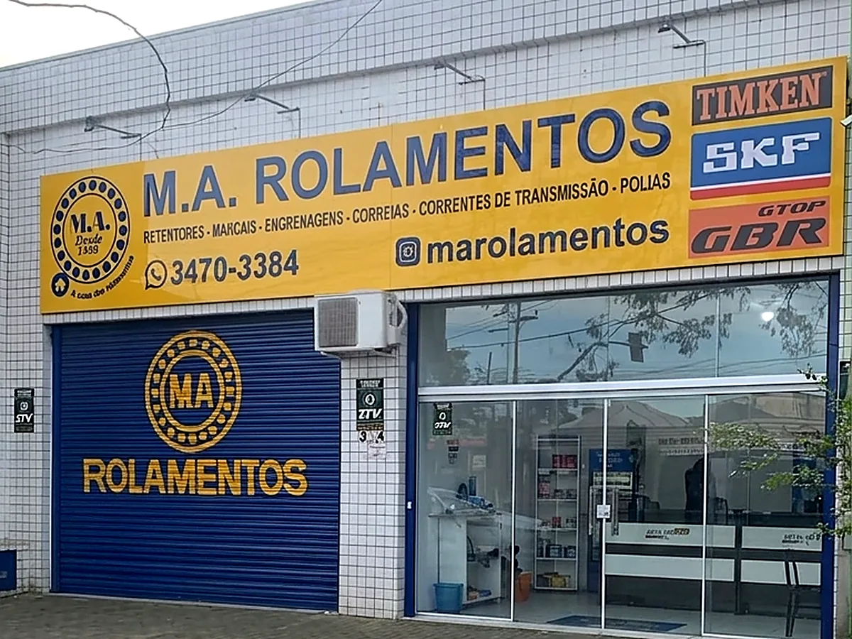 Fachada da loja M.A. Rolamentos em Cachoeirinha, RS