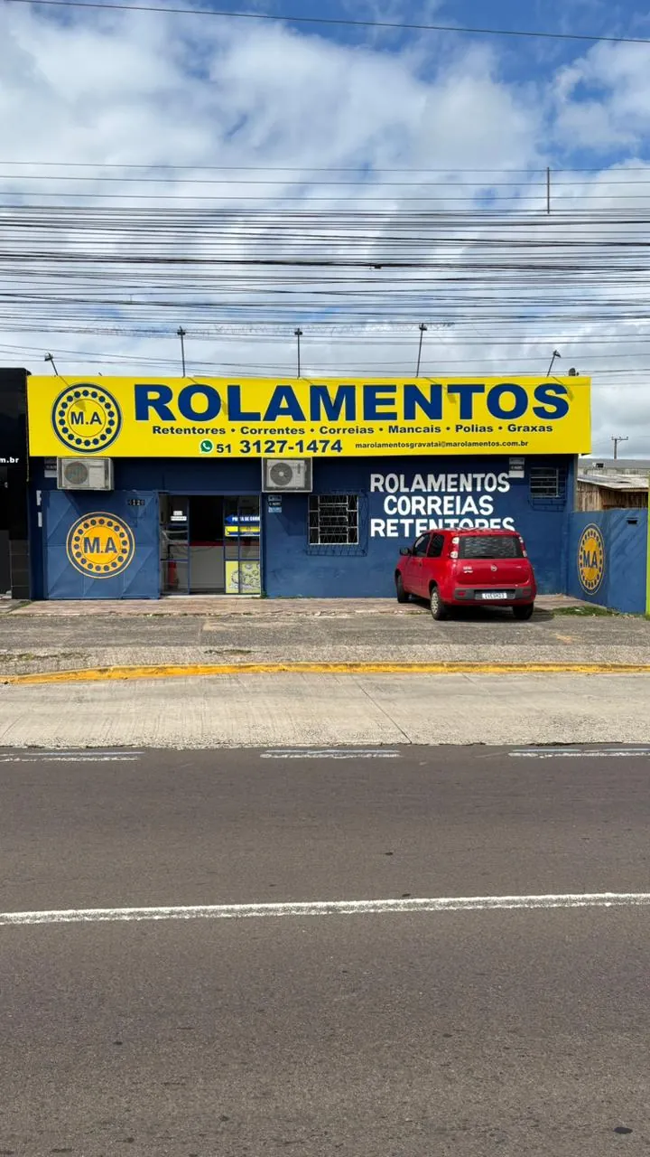 Fachada da loja M.A. Rolamentos em Gravataí, RS